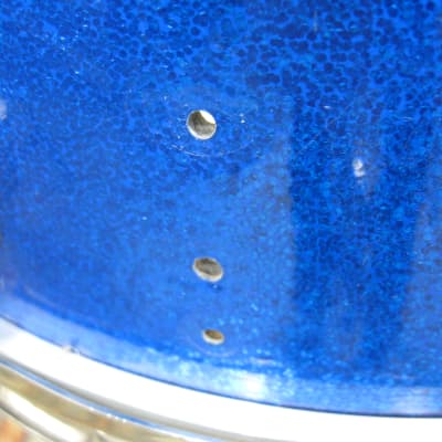 Ludwig 4x14 Down Beat Snare Drum (Lot12312-9293) 1964 - Blue Sparkle image 9