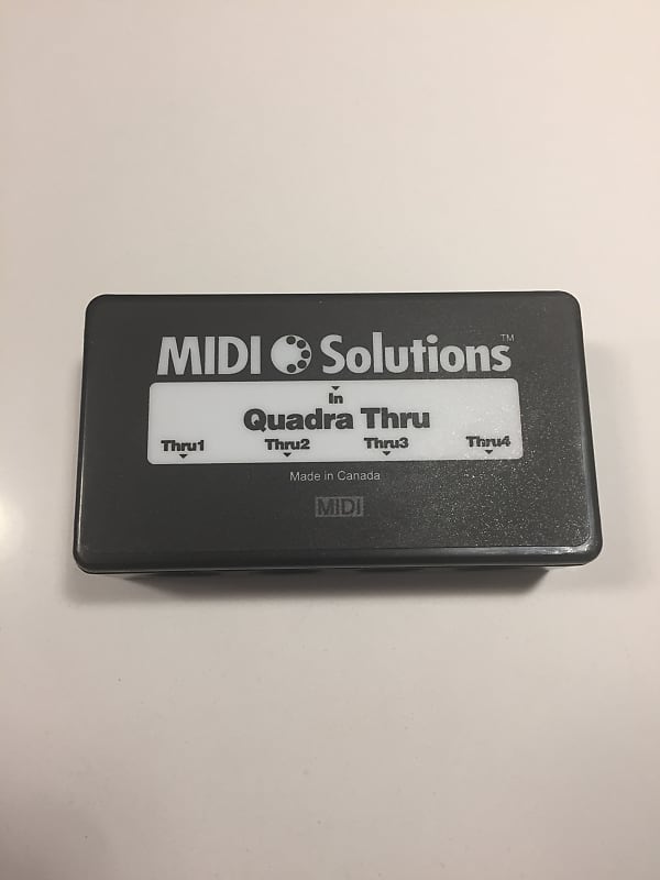 MIDI Solutions Quadra Thru 4 Output MIDI Thru Box Reverb