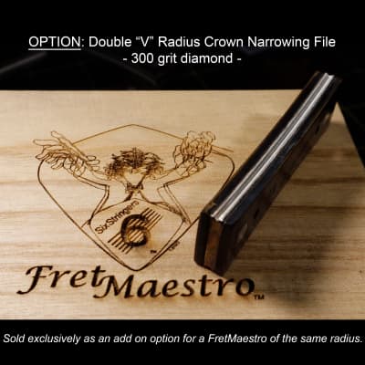 FretMaestro 9.5" Radius "V" Crown Narrow File: 300 grit diamond image 2