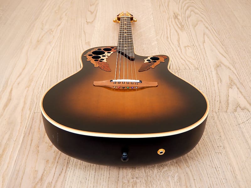 1998 Ovation 1768 Elite Acoustic Electric Guitar Sunburst