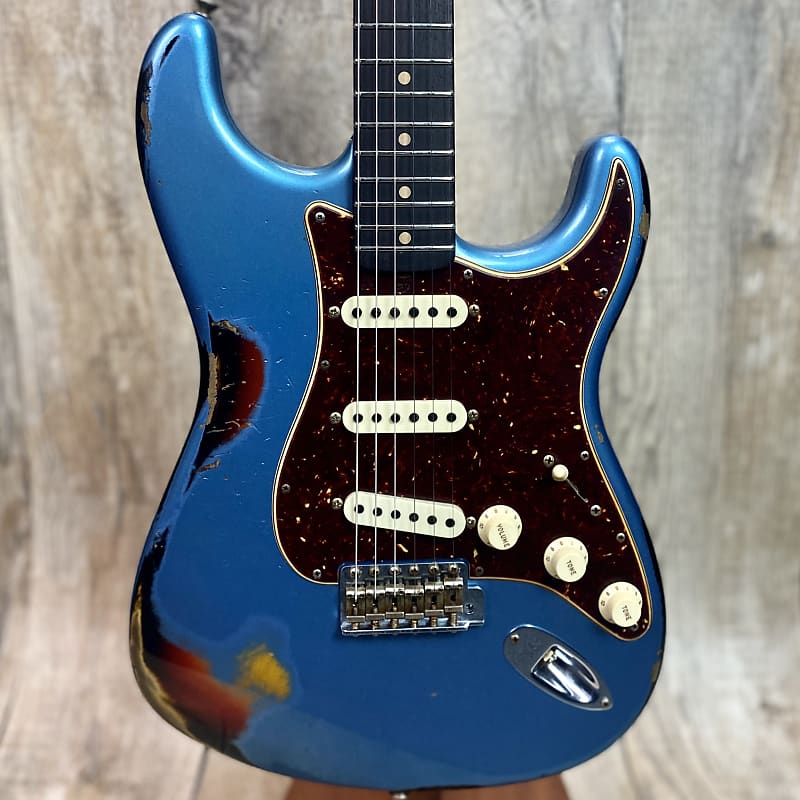 Fender Custom Shop 2020 NAMM Limited Edition Roasted Poblano Strat Heavy Relic Faded Aged Lake Placid Blue/3TSB w/case image 1