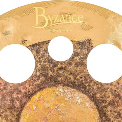 Meinl Cymbals Byzance 18" Dual Trash Crash with Holes — MADE IN TURKEY — Hand Hammered B20 Bronze, 2-YEAR WARRANTY, B18DUTRC image 4