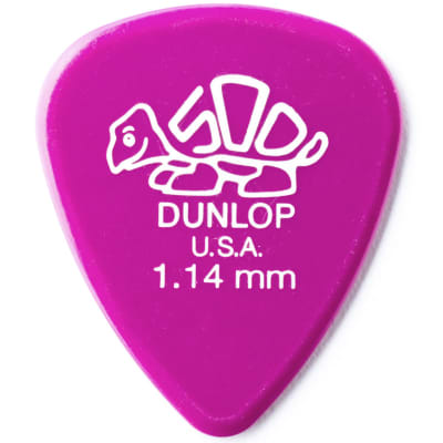 Dunlop 41P1.14 Pink Delrin Standard 1.14mm Guitar Picks, 12-pack image 1