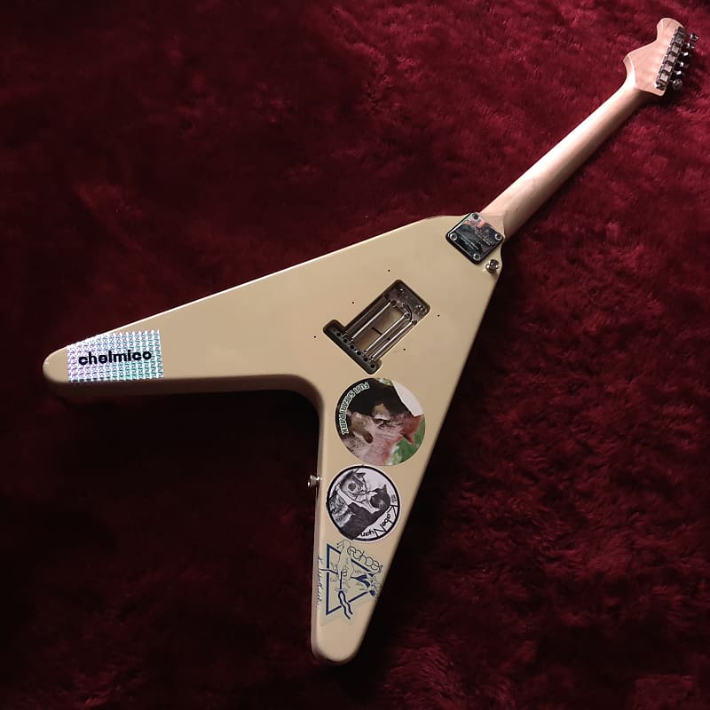 c.2010s Bacchus BFV-HYBRID Flying V Strascaster “Olympic White”