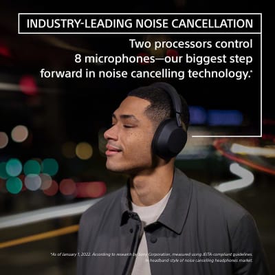 Sony WH-1000XM5 Wireless Industry Leading Noise Canceling Headphones, Black image 9