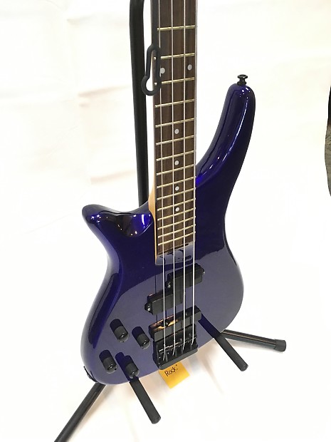 Used Rogue LX200 B Left Handed Bass Guitar Purple