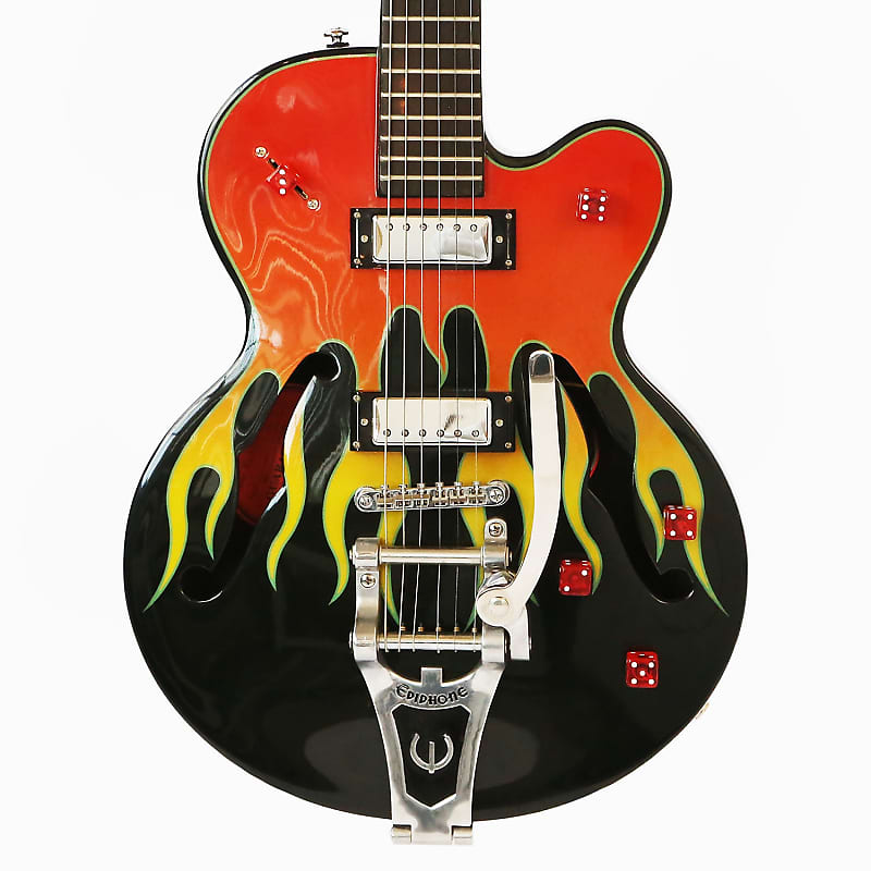 ギター Epiphone Flamekat Ebony Flame Graphic Epiphone Flamekat Ebony Flame Graphic - メルカリ