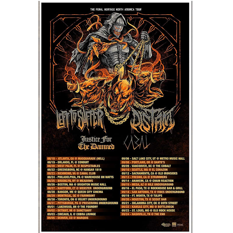 Left To Suffer | Distant Tour 2023 Ltd Ed New RARE Poster! | Reverb