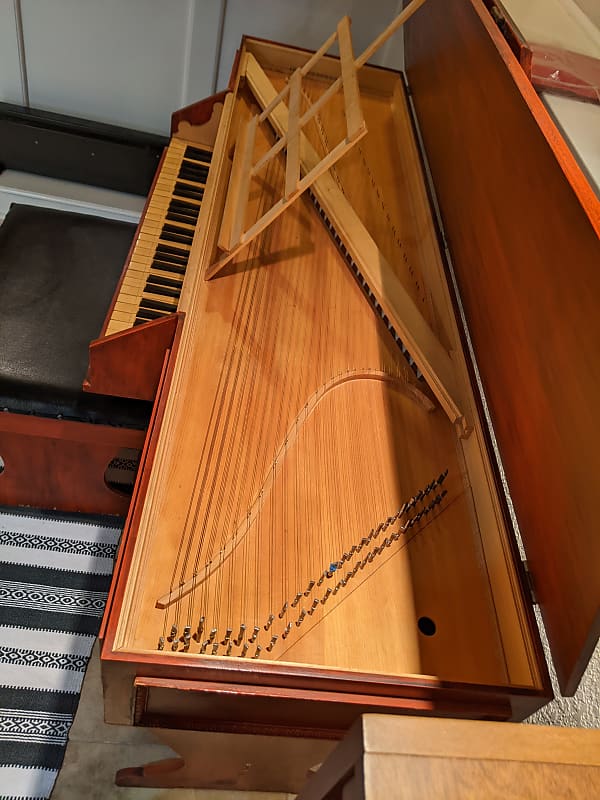 Zuckermann Italian Virginal III Harpsichord 1970s Red Reverb