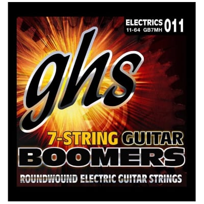 GHS Strings GB7MH Boomers 7-String Medium Heavy Electric Guitar Strings (11-64) image 1