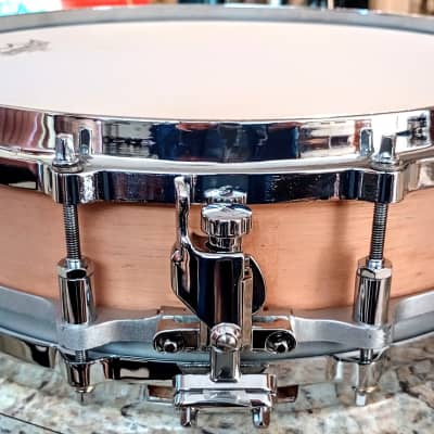 FREE FLOATING SNARE DRUM MAHOGANY SHELL 2&7/8" - RAW VIRGIN UNDRILLED image 2