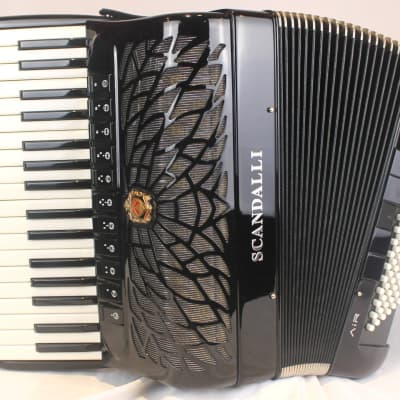 NEW Black Scandalli Air II Piano Accordion LMMH 34 96 image 1