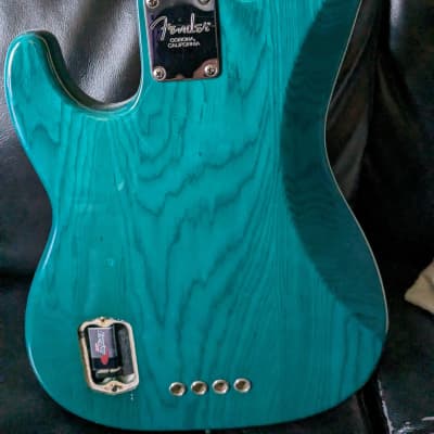 Fender american deluxe precision bass 2000 - teal image 1