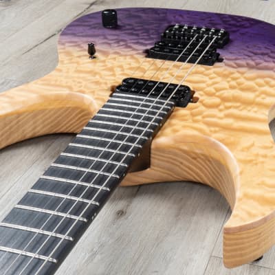 Mayones Duvell Elite 6 26.5" Baritone Guitar, Purple Horizon Transparent Satin image 6