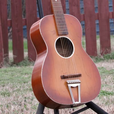 ~Near Mint~ 1955 Chris Adjustomatic Parlor Guitar w/ Original Case - Jackson Guldan Co - Harmony Kay image 12