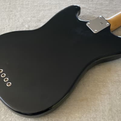 2008 Fender Mustang Bass Black w Matching Headstock MIJ Japan 