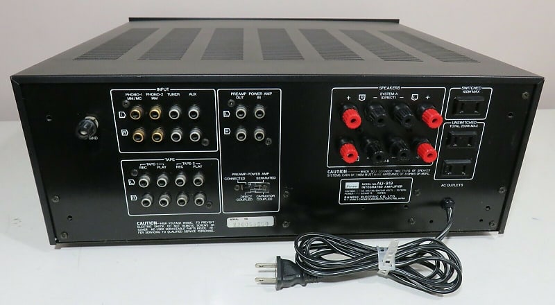 アンプ INTEGRATED AMPLIFIER sansui Sansui AU-919 integrated amplifier. Classic black face unit