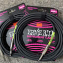 Ernie Ball P06046 Ultraflex Straight 20' Straight Instrument Cable pack of 2