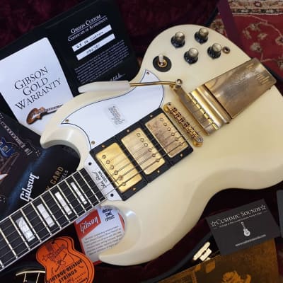 Gibson Custom Shop '63 Les Paul SG Custom Reissue Maestro VOS 2019 - Classic White for sale