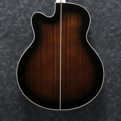 Ibanez AEB10E Acoustic-Electric Bass Guitar Dark Violin Sunburst High Gloss image 3