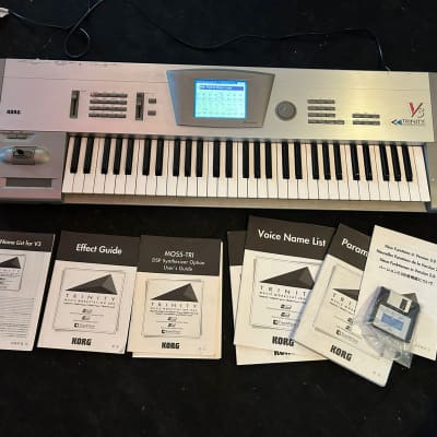 Korg Trinity V3 Pro 76-Key 32-Voice Polyphonic Workstation with MOSS-TRI expansion - 80's and 90's - Vaporwave Synth