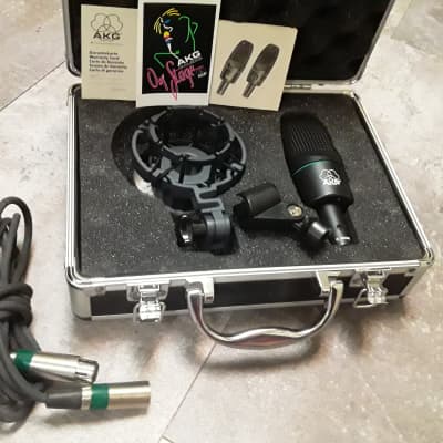 *Rare* Vintage 90's Era AKG Mic with Stand Clip, Shockmount, Case & Cable - (Never Used/100% Mint) image 3