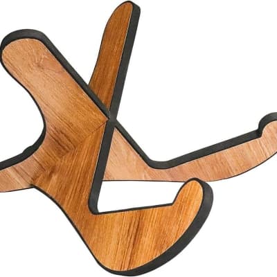 Wooden Portable Guitar Stand. Non-Slip Edges, For Guitar, Ukulele, Bass, Classic image 8