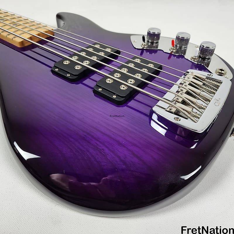 G&L CLF Research L-2500 Purpleburst Ash 5-String Bass Tri