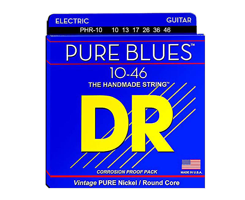 DR PHR-10 Pure Blues Electric Guitar Strings (10-46) image 1