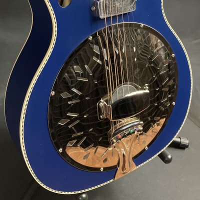 Recording King Dirty 30's Minnie Bucker Acoustic-Electric Resonator Guitar Wabash Blue image 3