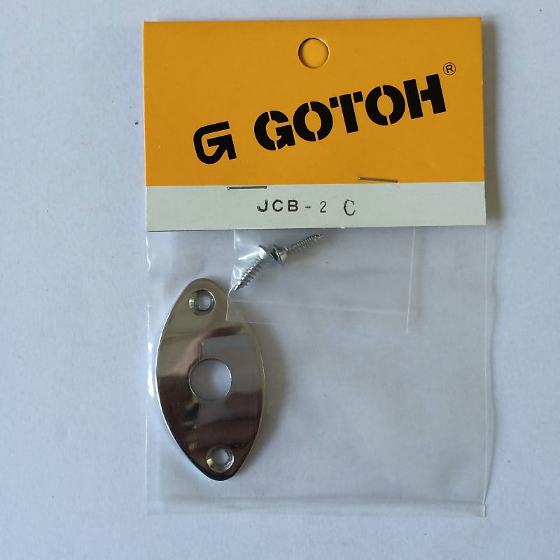 Gotoh JCB-2C – Input jack panel oval chrome 80's Chrome image 1