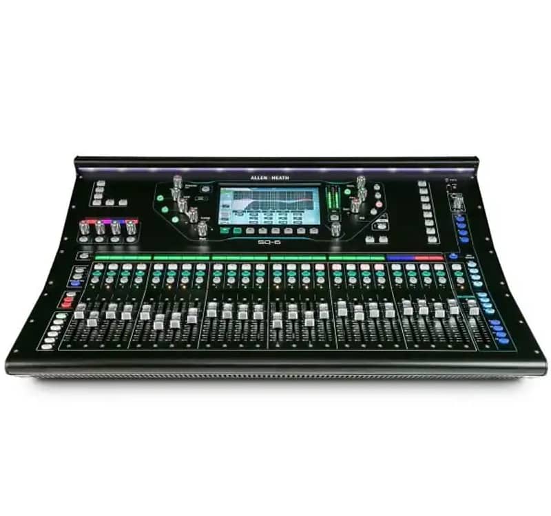 Allen & Heath AH-SQ-6 Digital Mixer, 48 Input Channels, 7" Colour Touchscreen, 24 Onboard Preamps, 25 Faders, 16 SoftKeys AES Digital Output image 1