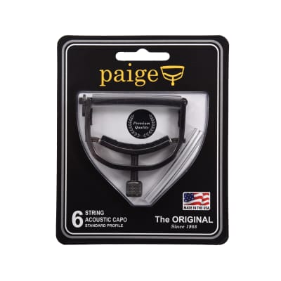 Paige Original P-6E 6-String Standard Profile Acoustic Capo Black image 1