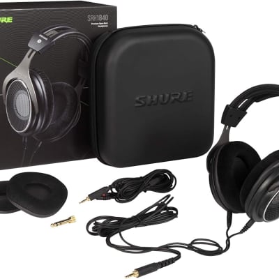 Shure SRH1840-BK Professional Open Back Headphones - Individually Matched 40mm Neodymium Drivers for Smooth, Extended Highs and Accurate Bass, Ideal for Mastering or Critical Listening Applications image 3