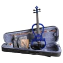 Aileen 4/4 Blue Electric Violin VE008B +  Foamed Case + Bow + Headphone + Rosin