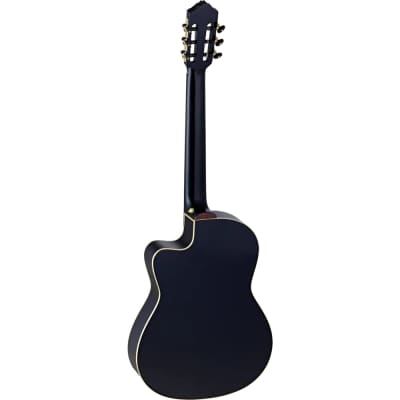 Ortega Performer Series Solid Spruce Top RCE138-T4BK, Black, Right-handed, Acoustic-Electric image 2