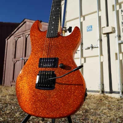 G&L USA CUSTOM SHOP Rampage 22 Orange Flake 6-String Electric Guitar w/ Shop Black Tolex Case image 8