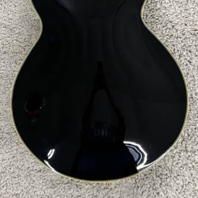 D'Angelico Excel SS Semi-Hollow Electric Guitar in Solid Black, DAESSSBKGSCBE image 2