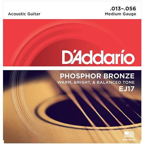 D'Addario Phosphor Bronze Acoustic Guitar Strings - EJ17 / Medium image 1