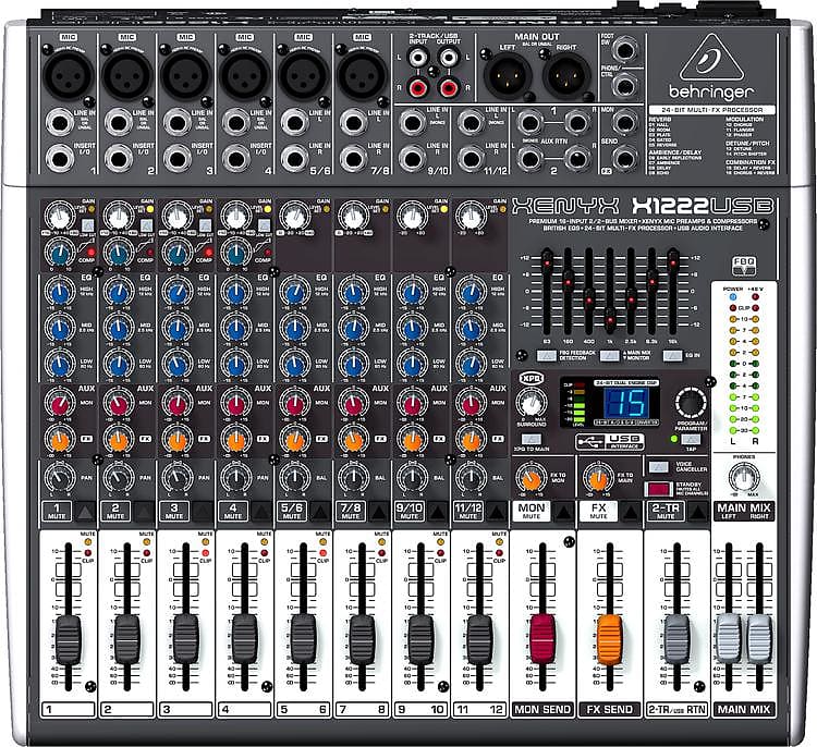 Behringer Xenyx X1222USB Mixer with USB and Effects image 1