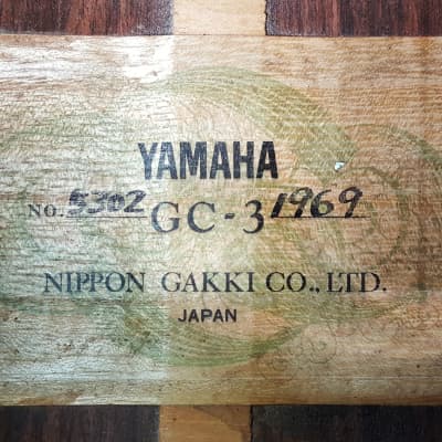 1969 Yamaha GC-3 Grand Concert Classical Guitar image 12