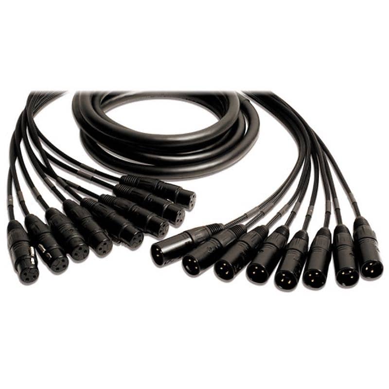 Mogami Gold 8 Channel Analog Snake Cable, 8x XLR Male to 8x XLR Female - 10’ image 1