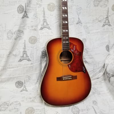 Epiphone Hummingbird / AV 1991 Vintage Sunburst Solid Top | Reverb