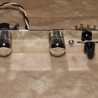 Loaded Pre Wired 3 Pickup 7 Way Telecaster Nickel Control Plate With Kluson Nickel Control Plate, Gotoh Nickel Dome Knobs, CRL 5 Way Switch, Russian Paper In Oil .047uF Tone Cap, CTS Vol Pot, CTS Push/Pull Tone Pot, Pure Tone Jack, and Gavitt Cloth Wire! image 3