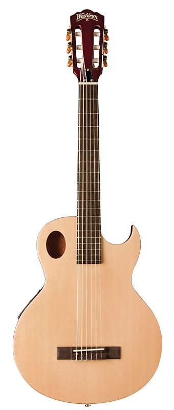 Washburn - Natural Festival Series Nylon String Cutaway Classical Acoustic Electric! EACT42S image 1