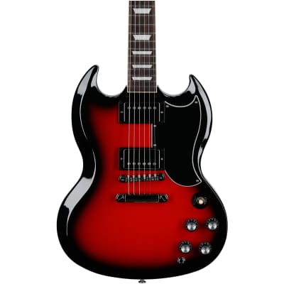 Gibson SG Standard '61 Custom Color Electric Guitar, Cardinal Red Burst image 3