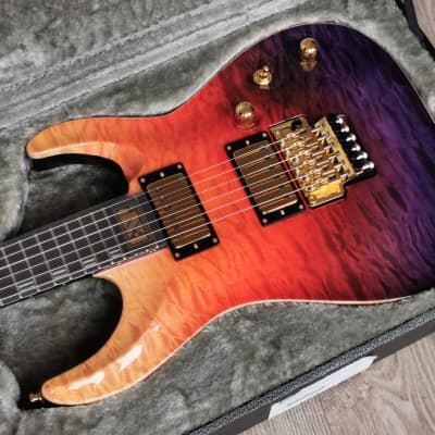 ESP Horizon CTM FR See Thru Pink Purple Gradation Finish High-End Guitar image 5