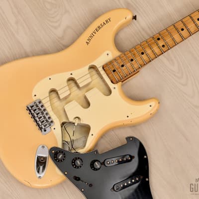 1980 Fender Stratocaster 25th Anniversary Model Vintage Guitar Pearl White w/ Case image 22