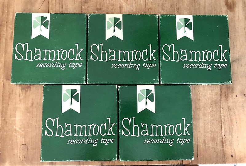 Lot of 5 Reel to reel Tapes Shamrock Ampex 041 1/4&quot; x 1800&#039; 1 MIL 7&quot; prerecorded  			