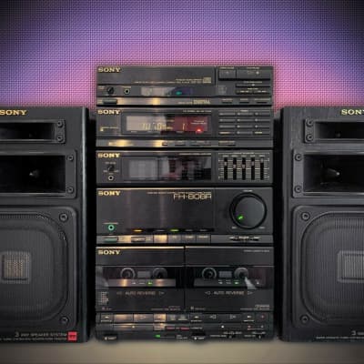 Sony FH-808R & CDP-S27 (1988) Vintage Stereo Cassette System image 1